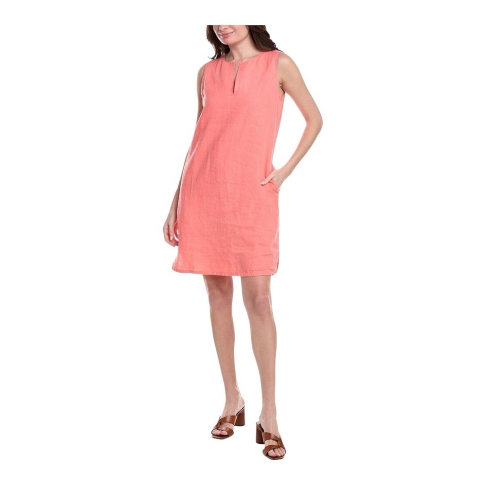 Tommy Bahama Coral Linen V-Neck Sleeveless SunDress Size XXS